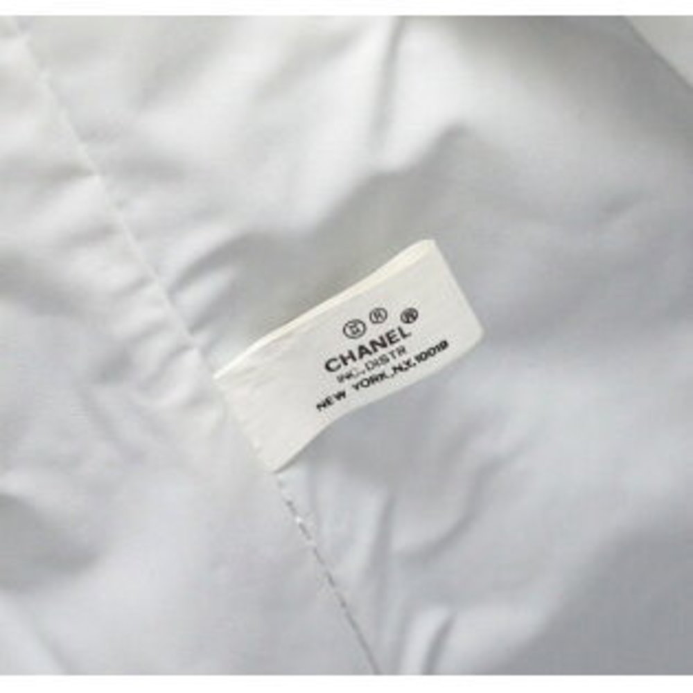 Chanel Drawstring Pool Bag Canvas Black White - image 5